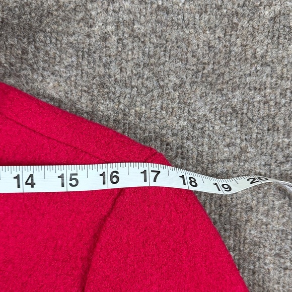 Lands End Fuchsia Pink Full Zip Wool Blend Jacket Women’s 12P Stand Collar Coat - Picture 10 of 14